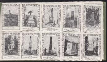 "Katonáink sírjára" 50 db levélzáró, füzetben