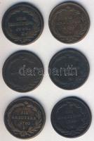 Ausztria/magyar verdejel 1780-1781. 1Kr (6x) klf verdejellel! T:3