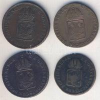 Ausztria 1816. 1Kr (3x) + 1/2Kr klf verdejellel! T:2,3