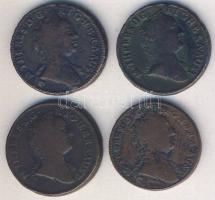Ausztria/magyar verdejel 1760-1763. 1Kr (4x) klf verdejellel! T:3