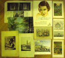 10 db klf metszet, színes kőnyomat, litográfia