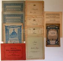 9 db régi füzet a két háború közti időszakból