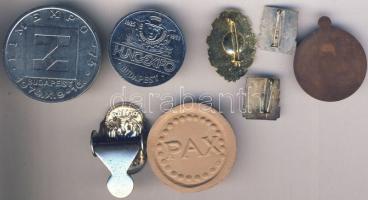 Kis vegyes emlékveret és kitűző tétel,összesen 8db, közte egy szovjet "Vsegda Gotov(mindig kész...