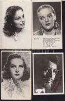 20 db vegyes régi motívumlap, főleg magyar színészek képével;  közte sok jó minőségű lap és egy aláírás / 20 mixed Topic cards