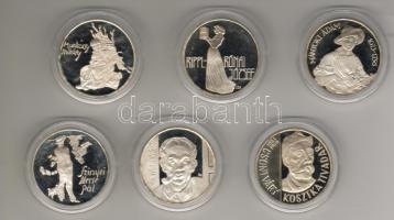 1976 Festőművész sor I-II. 6x200Ft ezüst díszdobozban T:PP R!