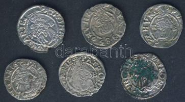 ~1550. 6db klf Habsburg dénár T:vegyes