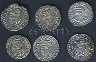 ~1550. 6db klf Habsburg dénár T:vegyes