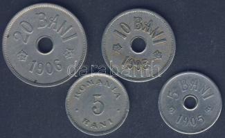 Románia 1900-1906. 5b (2x), 10b, 20b T:2,3