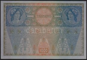 1902. 1000K mindkét oldal német nyelvű (Osztrák-Magyar Bank) II. kiadás (Auflage) piros "Deutsc...