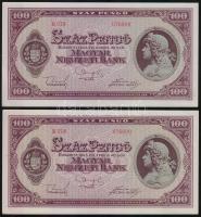 1945. 100P (2x) egymásutáni sorszámmal! T:I-