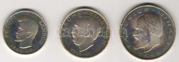 1948 "Szabadságharc..." sor ezüst 5Ft,10Ft,20Ft Díszdobozban, utánveret T:PP RR!!