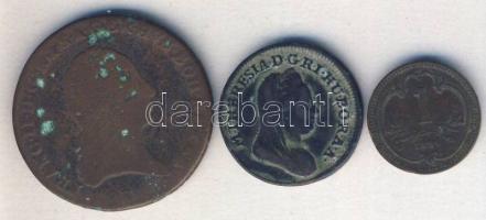 Ausztria/lengyel verdejel 1780W 1/2Kr + 1894. 1Kr + Ausztria/magyar verdejel 1800. 3Kr T:2-,3
