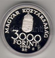 1997-98-99 "Integráció az EU-ba" 2000Ft +  2000Ft + 3000Ft 3db ezüst, díszdobozban T:PP!