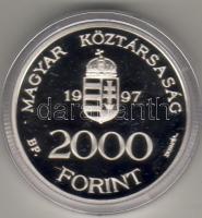 1997-98-99 "Integráció az EU-ba" 2000Ft +  2000Ft + 3000Ft 3db ezüst, díszdobozban T:PP!
