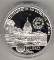 1997-98-99 "Integráció az EU-ba" 2000Ft +  2000Ft + 3000Ft 3db ezüst, díszdobozban T:PP!
