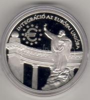 1997-98-99 "Integráció az EU-ba" 2000Ft +  2000Ft + 3000Ft 3db ezüst, díszdobozban T:PP!