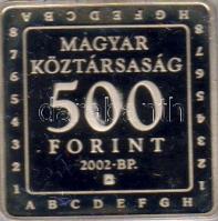 2002. "Kempelen..." "szögletes" 500Ft ezüst díszdobozban T:PP!