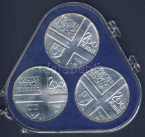 1977. 200Ft Ag 3klf db "Festők II. Mányoki, Rippl-Rónai, Csontváry" sor T:BU eredeti plomb...