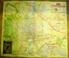1943 Magyar Királyi Honvéd Térképészeti Intézet Budapest térképe + Budapest utcajegyzéke
