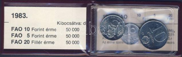 1983 "FAO" sor 20f, 5Ft, 10Ft eredeti plasztikcsomagolásban, tanúsítvánnyal T:BU