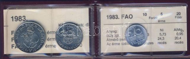 1983 "FAO" sor 20f, 5Ft, 10Ft eredeti plasztikcsomagolásban, tanúsítvánnyal T:BU