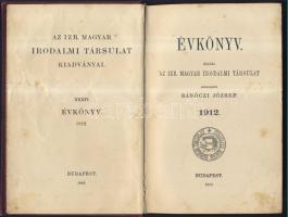 IMIT (Izraelita Magyar Irodalmi Társulat) évkönyve. Szerk.: Bánóczi József. Budapest, 1912. Eredeti, jó állapotú aranyozott keménykötésben.