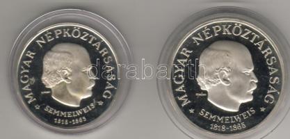 1968. "Semmelweis" sor 50Ft, 100Ft ezüst díszdobozban T:PP! R!