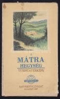 1957 Kartográfiai Vállalat Mátra-hegység turista térképe 67x48 cm
