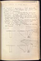 Ornamentikai tanulmány bekötve - rengeteg tervrajz, vázlatok, stb