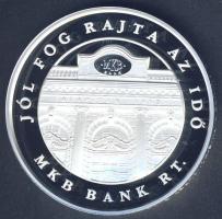 2005. MKB "55 éves az MKB" emlékérem dísztokban Ag T:PP 31g