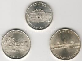 1956. "10 éves a Forint" sor 10Ft, 20Ft, 25Ft ezüst díszdobozban T:BU