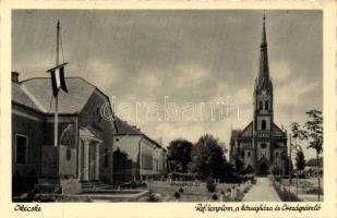 Ókécske Református Templom, Községháza és országzászló