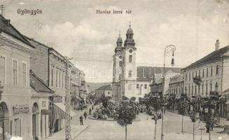 Gyöngyös Hanisz Imre tér Berger Dezső üzletével (Rb)