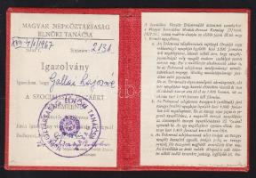 1967. A Szocialista Hazáért Érdemrend kitüntetés adományozó okirata  Losonczi Pál, az Elnöki Tanács ...