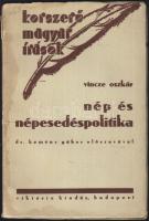1936 Vincze Oszkár: Nép és népesedéspolitika Dr. Kemény Gábor előszavával, Viktória Kiadó, Bp.