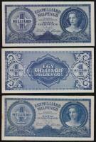 1936. 10P (2x) a Nemzeti Bank fölött lévő szöveg 1,5mm-el felfelé tolódott + 1946. 1.000.000.000MP (...