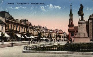 Losonc Kubinyi square and Kossuth statue (EK)