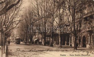Fiume Benito Mussolini street with tram