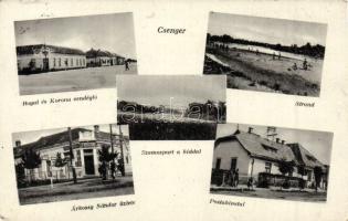 Csenger Árkossy Sándor üzletével, a Royal és Korona Vendéglőkkel