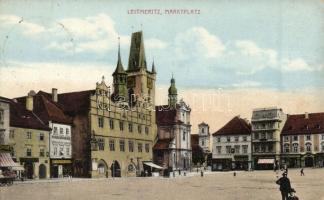 Litomerice market place with the drugstore of Ambros Siegl