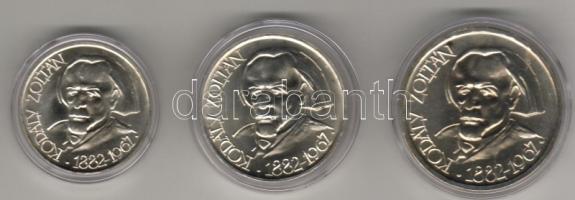 1967. "Kodály" 25Ft, 50Ft, 100Ft ezüst, díszdobozban T:PP!