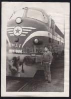 2 db vasúti fotó - mozdony és motorvonat