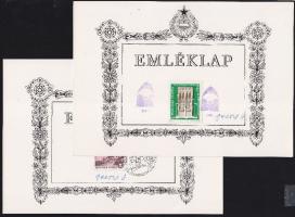 2 db Vertel József aláírás emléklapon