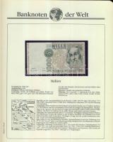 Richard Borek:"Banknoten der Welt" gyűrűs bankjegy gyűjtőalbum, összesen 61db ország bankj...