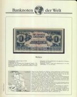Richard Borek:"Banknoten der Welt" gyűrűs bankjegy gyűjtőalbum, összesen 61db ország bankj...
