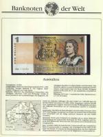 Richard Borek:"Banknoten der Welt" gyűrűs bankjegy gyűjtőalbum, összesen 61db ország bankj...
