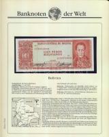 Richard Borek:"Banknoten der Welt" gyűrűs bankjegy gyűjtőalbum, összesen 61db ország bankj...