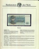 Richard Borek:"Banknoten der Welt" gyűrűs bankjegy gyűjtőalbum, összesen 61db ország bankj...