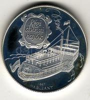 1993,94,95 "Régi dunai hajók" 3x500Ft ezüst, díszdobozban T:PP!