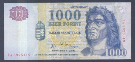 2002. 1000Ft "DA" széria T:II-